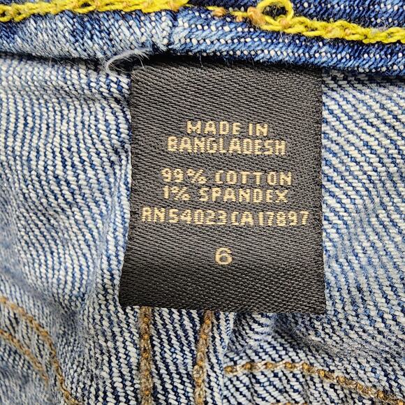 Vintage Y2K Banana Republic Jeans Womens 6 Blue Low Rise Crop Straight Stretch - Picture 6 of 13